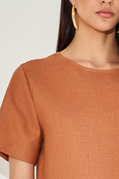 Blusa Linho Beca Canela