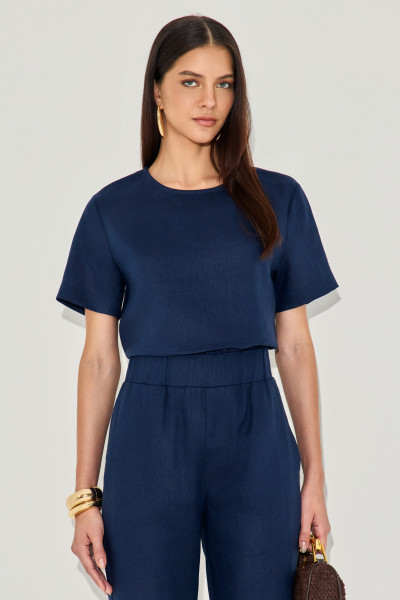 Blusa Linho Beca Marinho