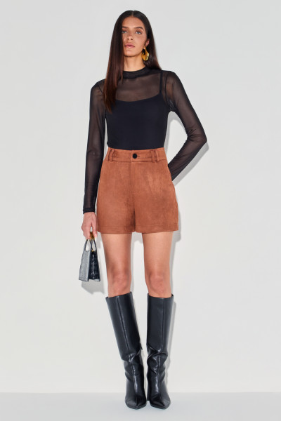 Shorts Suede Belinda Canela