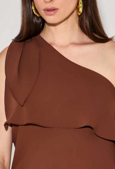 Blusa Alfaiataria Emanuella Chocolate