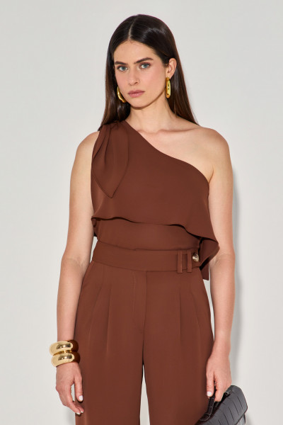 Blusa Alfaiataria Emanuella Chocolate