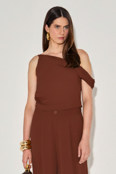 Blusa Alfaiataria Mille Chocolate