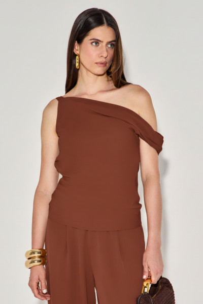 Blusa Alfaiataria Mille Chocolate