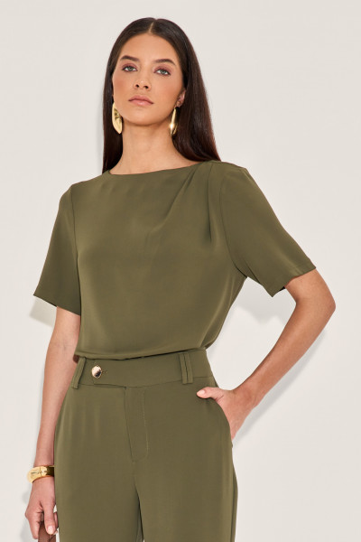 Blusa Alfaiataria Pam Verde Militar