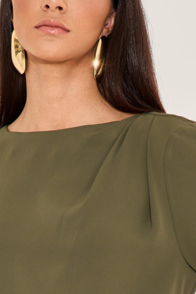 Blusa Alfaiataria Pam Verde Militar