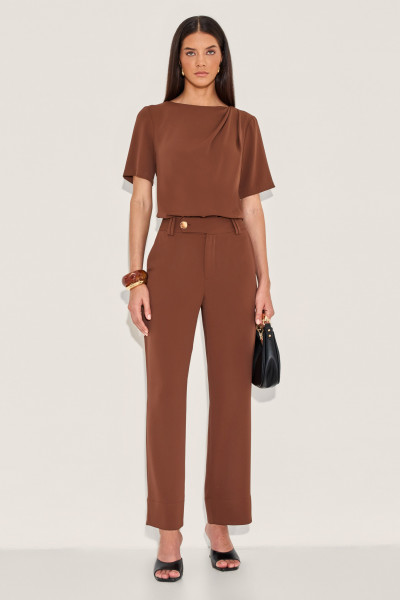 Calça Alfaiataria Pam Chocolate