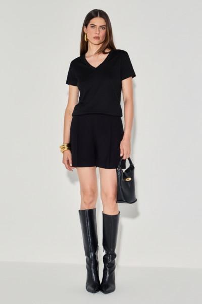 Blusa Canelada Naila Preto