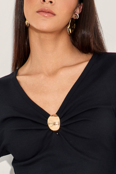 Blusa Ribana Ella Preto