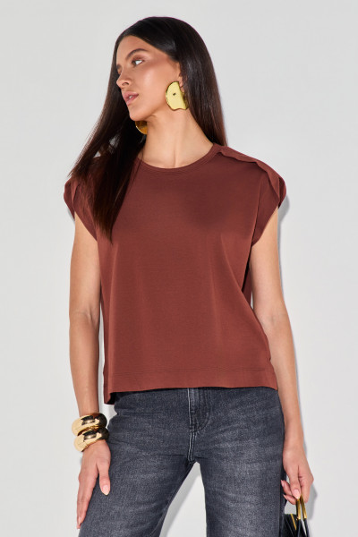 Camiseta Algodão Emy Marrom