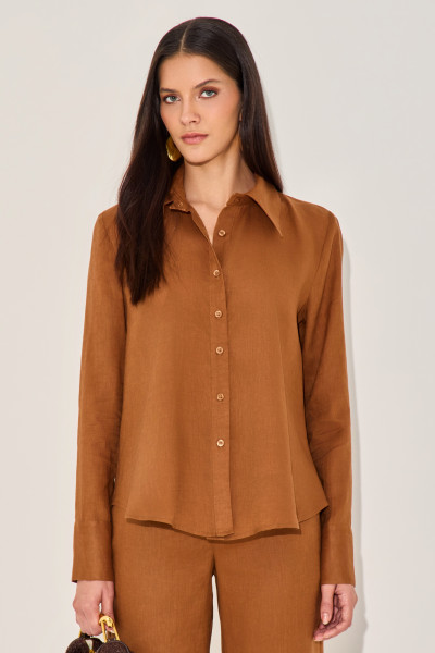 Camisa Linho Jessika Café