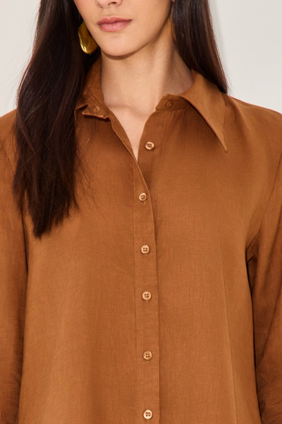 Camisa Linho Jessika Café
