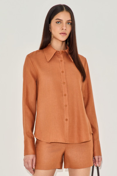Camisa Linho Jessika Canela 