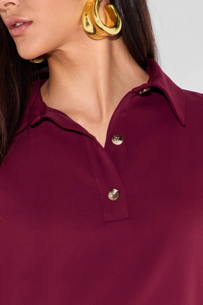 Blusa Polo Alfaiataria Juliete Bordô