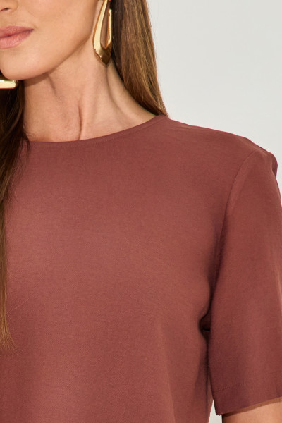 Blusa Alfaiataria Nivia  Marrom