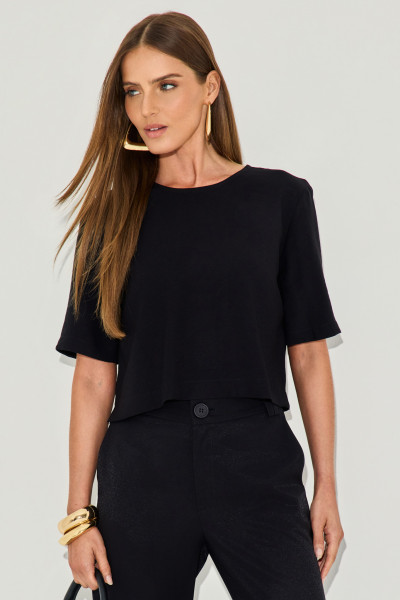 Blusa Alfaiataria Nivia Preto 