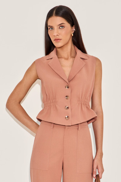 Colete Linen Neila Mocha