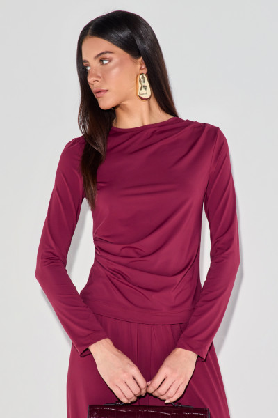 Blusa Malha Poliane Bordô