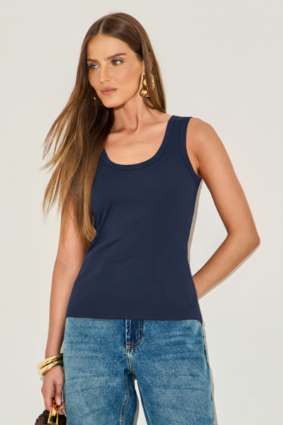 Blusa Regata Rib Caetana Marinho