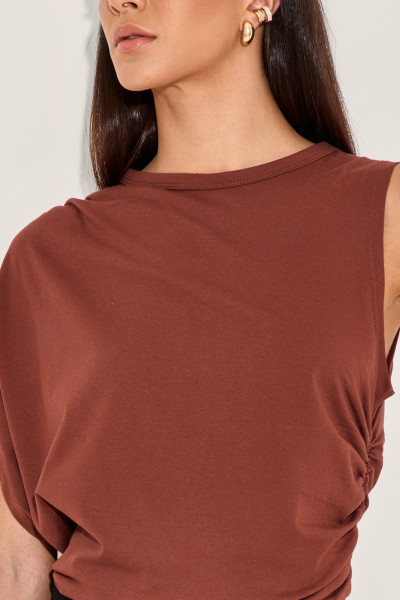 Blusa Algodão Cassie Marrom