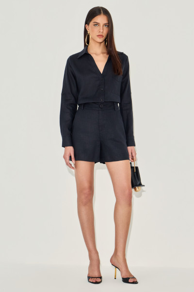 Shorts Linho Patricia Preto 