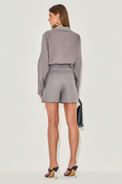 Shorts Linho Patricia Cinza