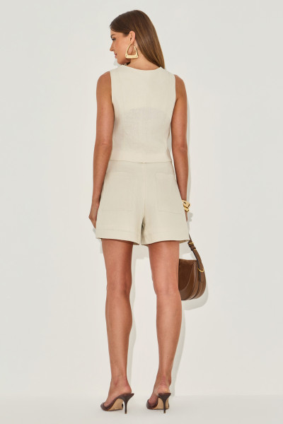Shorts Linho Patricia Areia