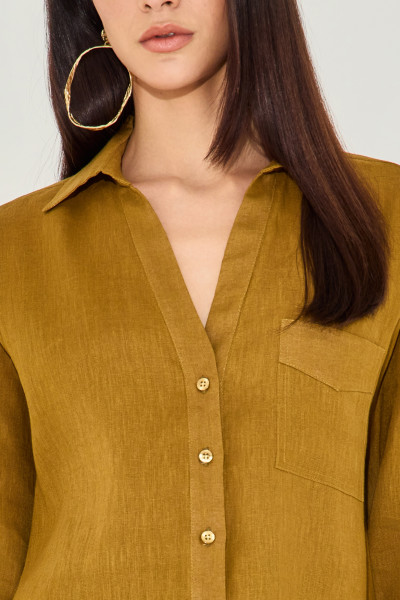 Camisa Linho Aline Verde Oliva