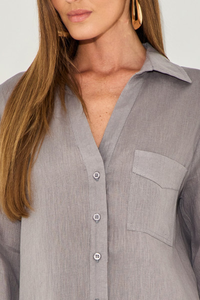 Camisa Linho Aline Cinza