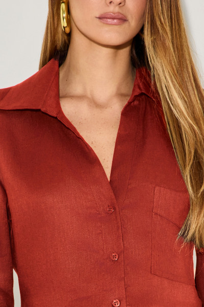 Camisa Linho Aline Telha