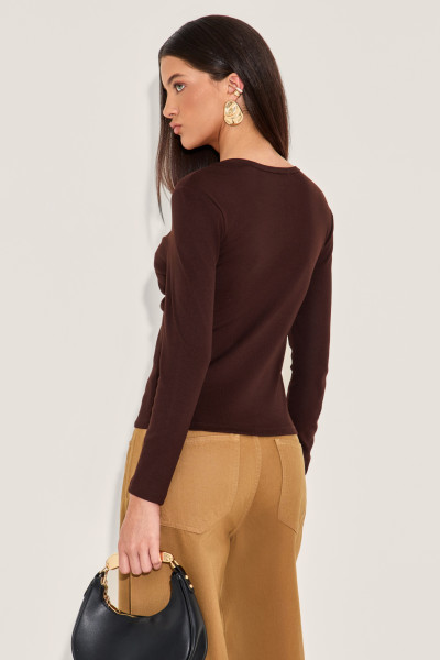 Calça Sarja Barrel Kaline Camelo