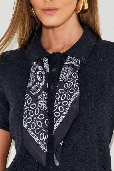 Blusa Polo Scarf Preto 