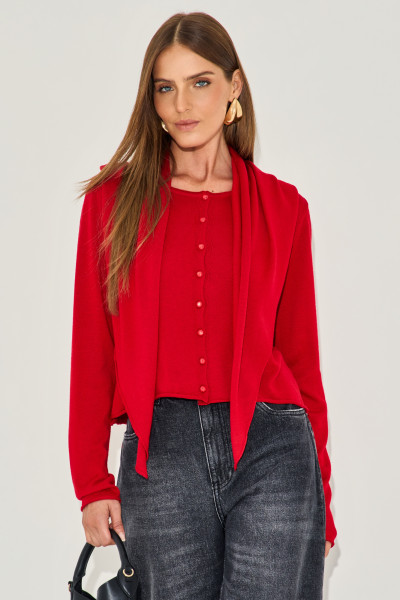 Blusa Manga Longa Marla Vermelho