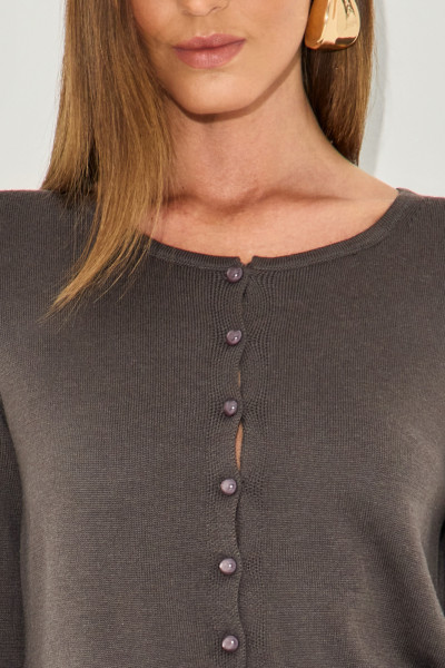 Blusa Manga Longa Marla Marrom