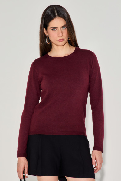 Blusa Tricot Rosane Vinho