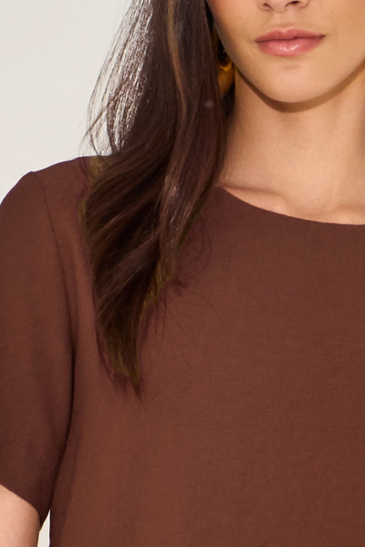 Blusa Alfaiataria Sorelle Chocolate 