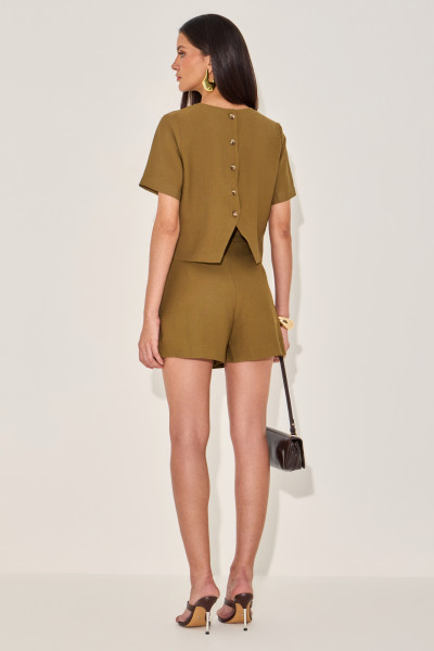 Shorts Alfaiataria Sorelle Verde Oliva