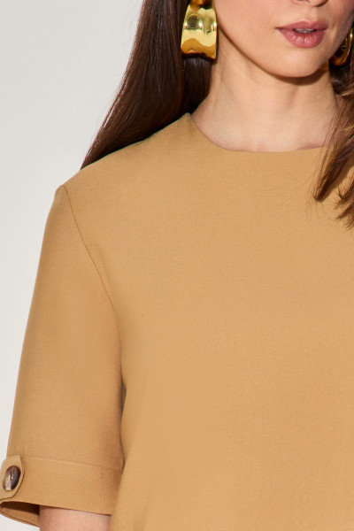 Blusa Martingale Arielle Bege Médio