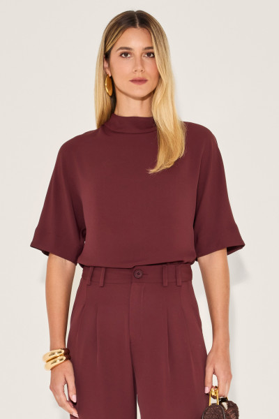 Blusa Alfaiataria Lorenza Chocolate