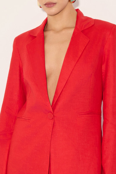 Blazer Linho Agatha Vermelho