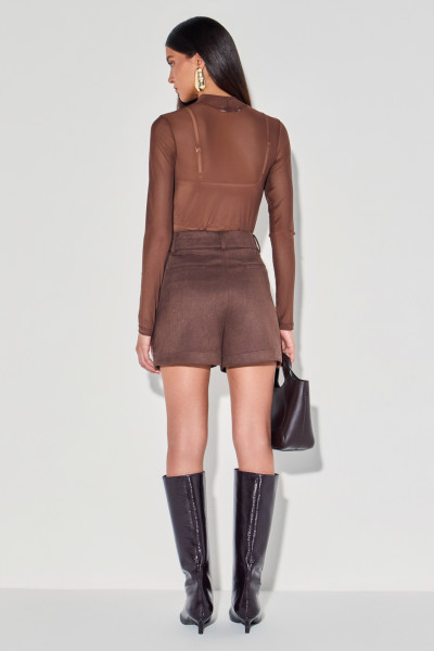 Shorts Suede Belinda Chocolate