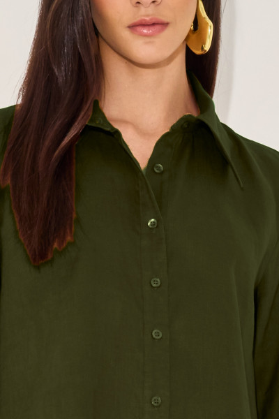 Camisa Linho Jessika Verde Militar