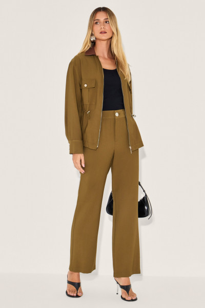 Calça Alfaiataria Irene Verde Musgo