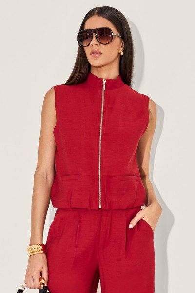 Colete Linen Eloiza Vinho