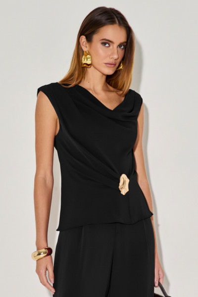Blusa Alfaiataria Cecy Preto