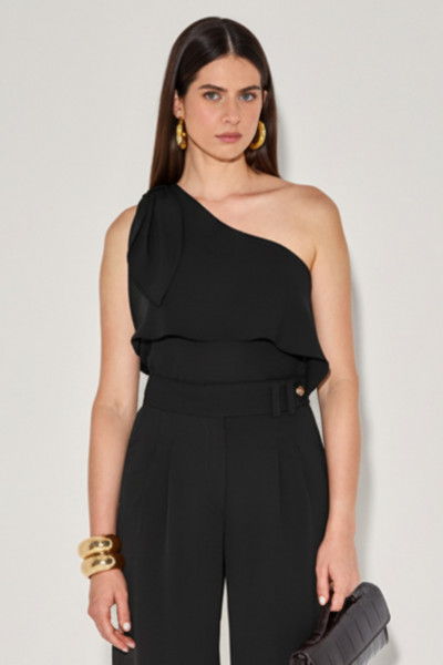 Blusa Alfaiataria Emanuella Preto