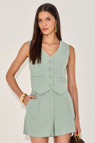 Colete Linen Elara Jade