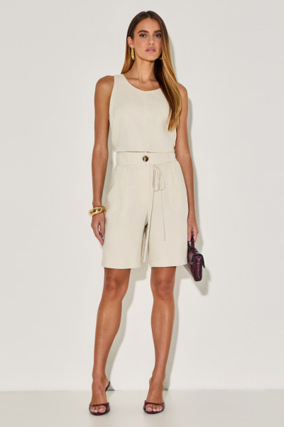 Bermuda Linho Adrielle Areia
