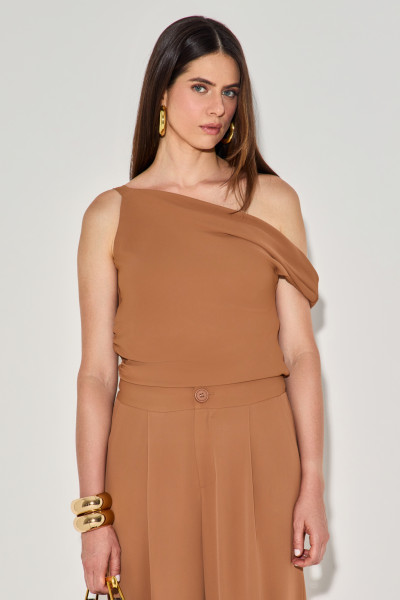 Blusa Alfaiataria Mille Caramelo
