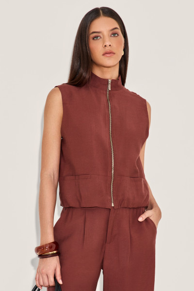 Colete Linen Eloiza Chocolate