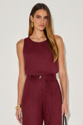 Blusa Linho Adrielle Vinho